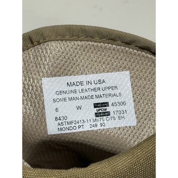 6 Wo's Military Hot weather steel Toe Combat boot, TAN - Picture 8 of 16